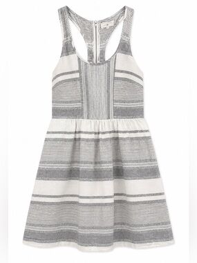 Lou & Grey Striped Linen Blend Racerback Mini Dress